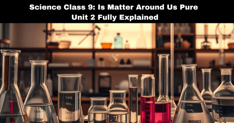 Science Class 9 Is Matter Around Us Pure: Unit 2 Fully Explained
