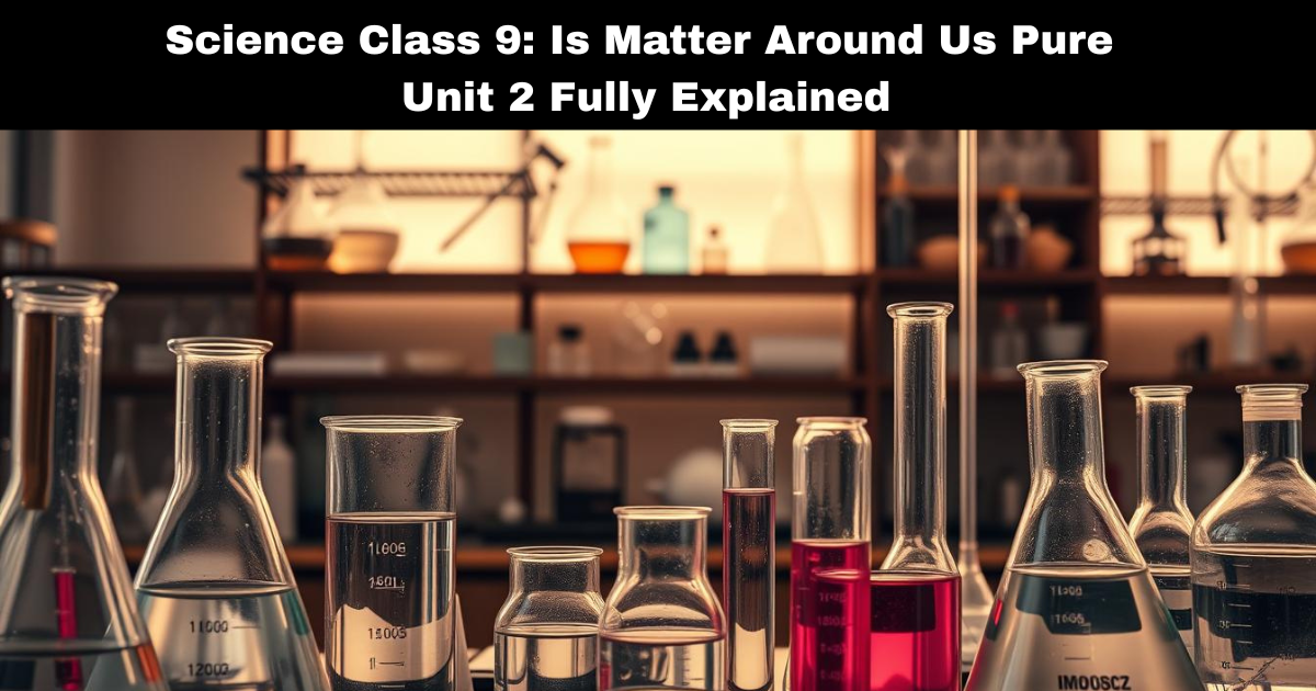 Science Class 9 Is Matter Around Us Pure: Unit 2 Fully Explained