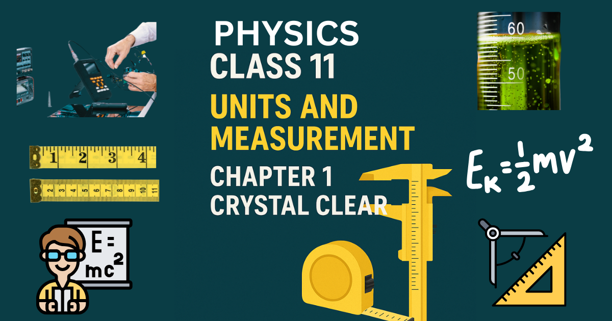 Physics Class 11 Units And Measurement: Chapter 1 Crystal Clear