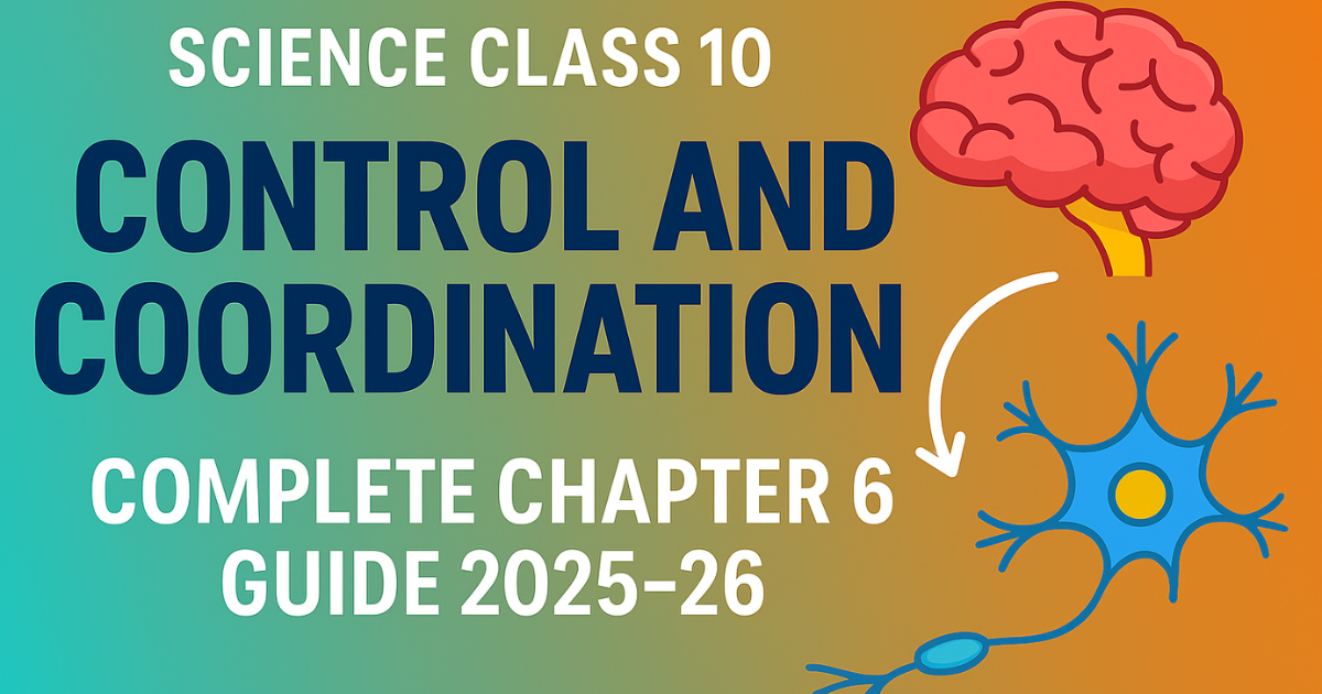 Science Class 10 Control and Coordination: Complete Chapter 6 Guide 2025-26