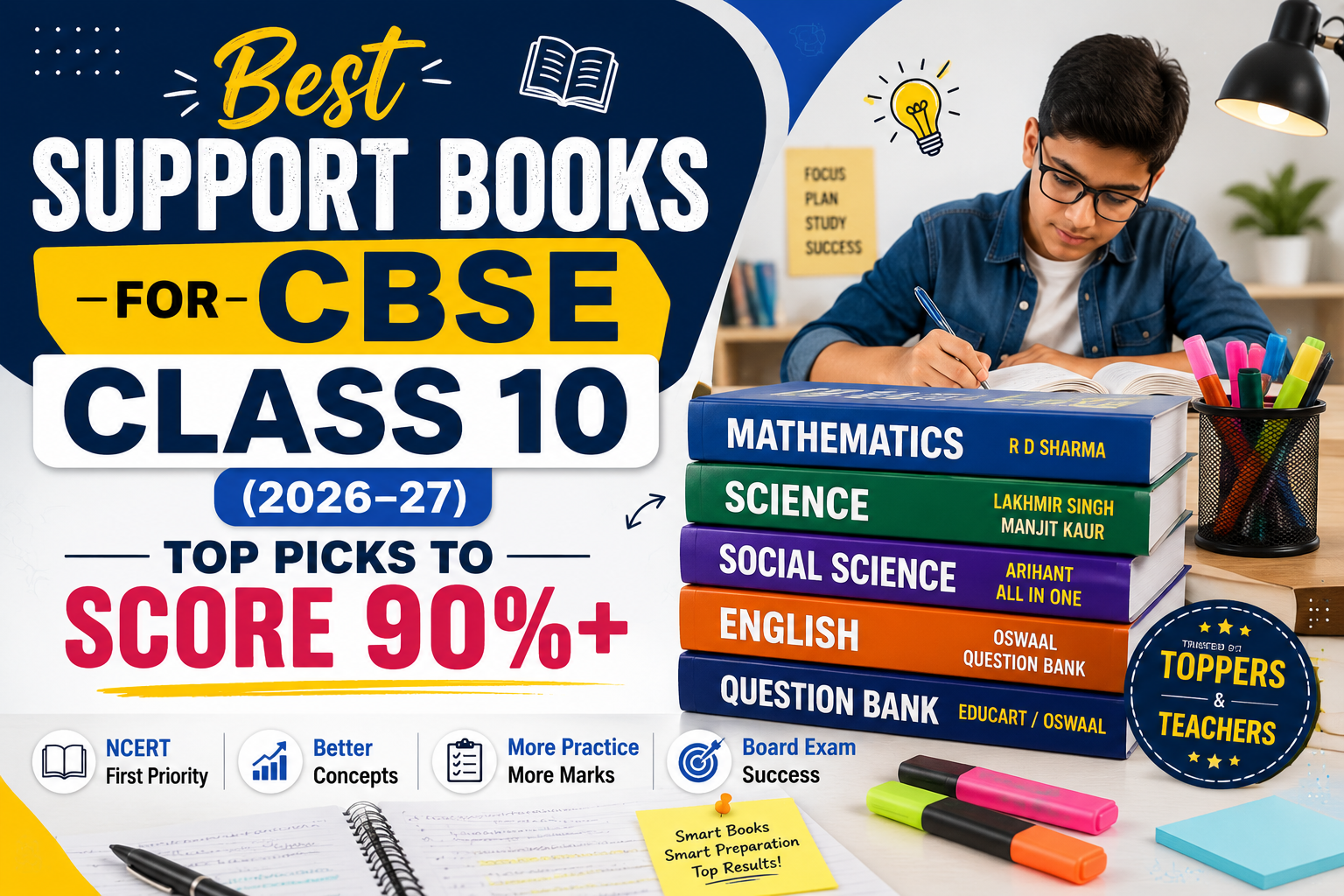 Best Support Books for CBSE Class 10 (2026–27): Top Picks to Score 90%+