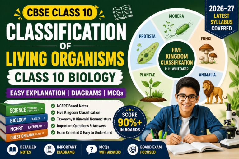 Master Classification of Organisms Class 10 Biology: Latest Notes, MCQs & FAQs (2026–27)