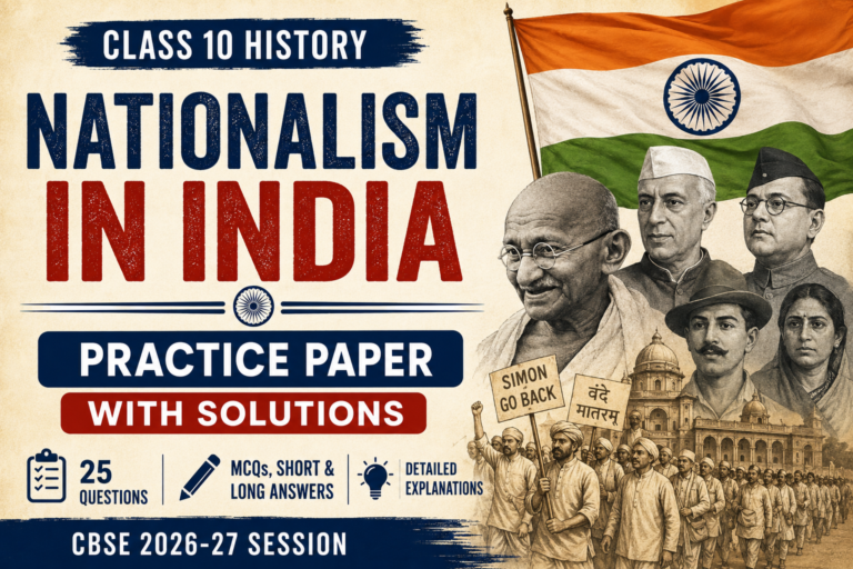 Nationalism in India Class 10: Practice Paper with Solutions | CBSE 2026–27